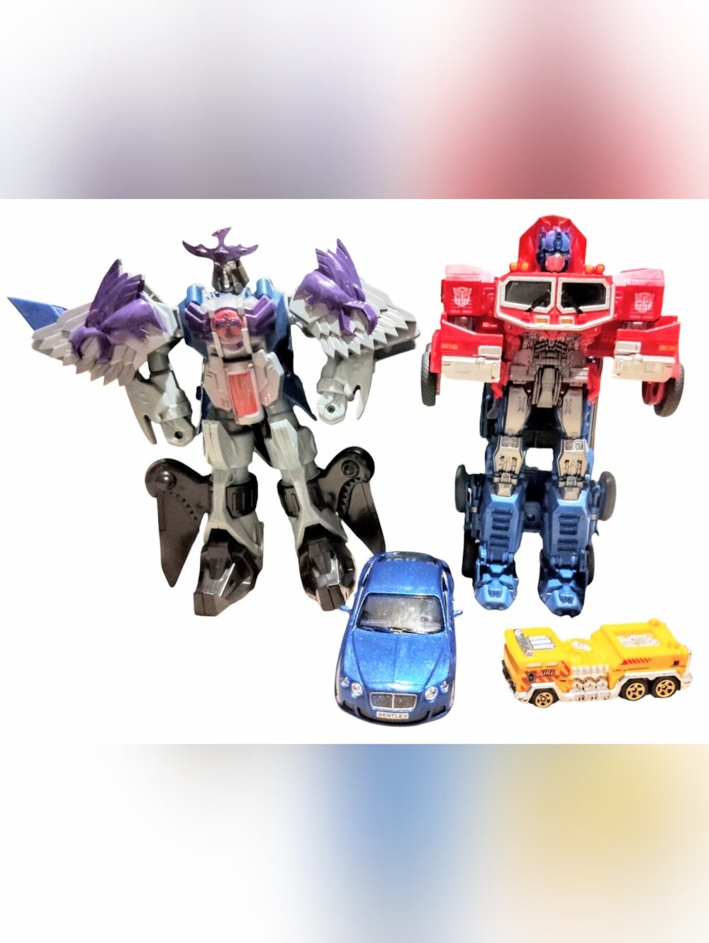 Transformers Optimus Prime Robo War Transbotix Eagle And Car Toy Lot 9''